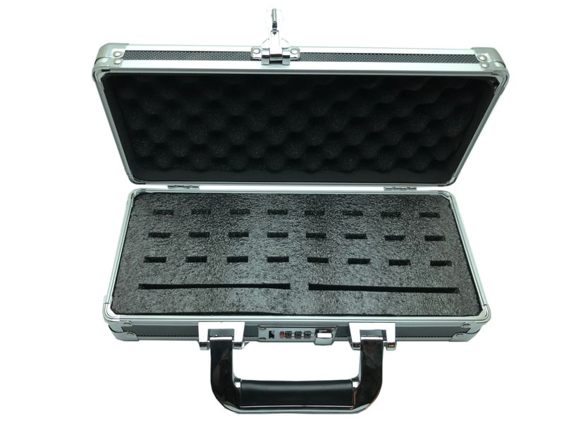 TECH STORE ON Aluminum USB Drive Organizer Case (24 USB + 2 HDD Slots with Handle) â€“ Shockproof & Antistatic Storage Box with Combination Lock | Professional Metal Carry Case for Flash Drives & Accessories - Image 3